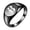 Black B, variant on Initial Rings for Men Women Letter Rose Flower Name Black Silver Gold Plated Size 4 Stainless Steel Cool Personalized Statement Simple Jewelry Black B Size 9