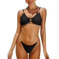 thumbnail image 1 of Charmo Maillot de Bain Bikini Triangle pour Femmes 2 Pcs Col en V Plongeant, 1 of 5