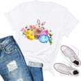 thumbnail image 2 of Puntoco - Camiseta corta con cuello redondo y estampado de Pascua para mujer Puntoco Puntoco-3554, 2 of 5