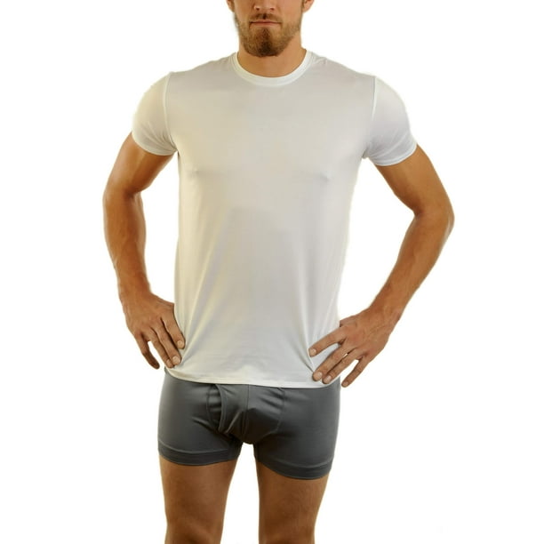 Athletic Works - Mens White Tagless Crew T-Shirts, 2-pack - Walmart.com ...
