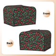 thumbnail image 2 of KLL Strawberry Print 4 Slice Toaster Dust Covers Kitchen Small Appliance Cover with 2 Pockets,Can hold Jam Spreader Knife & Toaster Tongs (12.4 x 10.6 x 8.2), 2 of 6