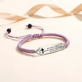 thumbnail image 2 of Linnalove Bible Verse Bracelets,Christmas Gift -Adjustable Stainless Steel Heart Chain Faith Christian Mantra Quotes Engraved Bracelet for Women, 2 of 3