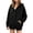 Black, variant on TKKCS Girls Snap Button Hoodie Jacket Trendy Casual Fall Loose Fit Long Sleeve Hooded Outerwear with Pockets Purple 9-10 Years
