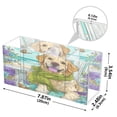 thumbnail image 5 of WOBOGO Golden Retriever Acrylic Pen Holder 4 Compartments Clear Pencil Organizer Makeup Brush Storage Case, 5 of 7