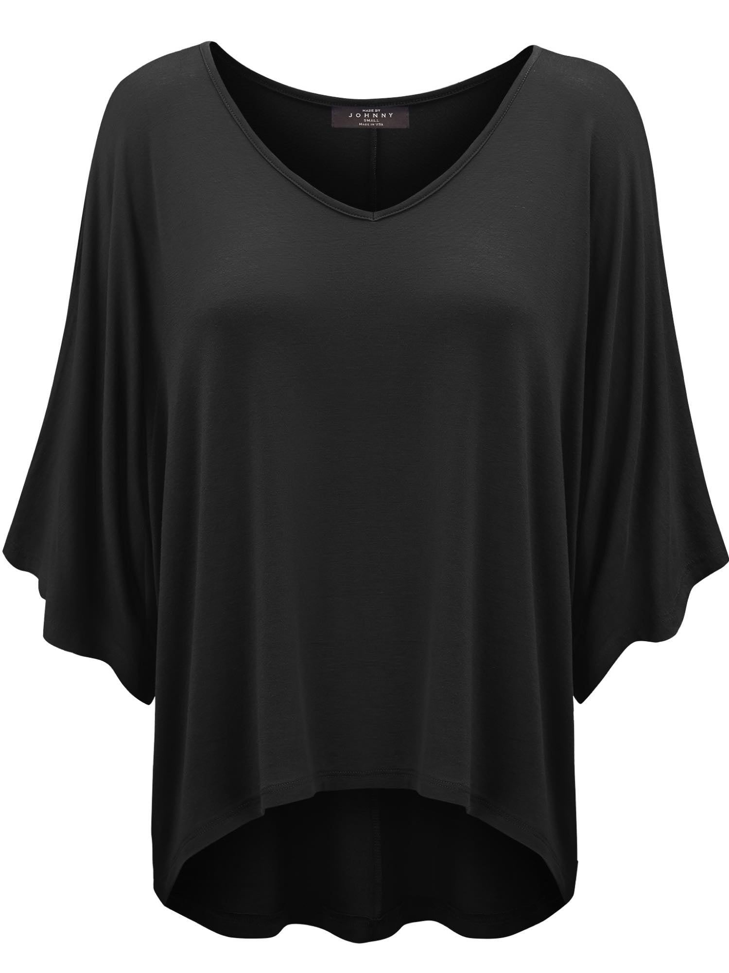 Made by Johnny - MBJ WT1106 Womens V Neck Square Sleeves Oversized ...