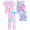 Glitter Heart, variant on Girl's Snug Fit Pajama Set - 4 Piece Yummy Ribbed Short Sleeve Sleep Shirt, Jogger Pants, Tank Top, and Shorts (4-12)