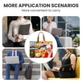 thumbnail image 7 of Saiise Sml Jeffy Print Zipper Document File Bag Pouch with Handle Waterproof Double Pocket Canvas File Storage Bag for Project Office School Foldable File Document Handbag Carrying Bag, 7 of 7