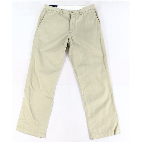RALPH LAUREN Men's Classic Fit Flat Front Chino Pants Hudson Tan [32x30]