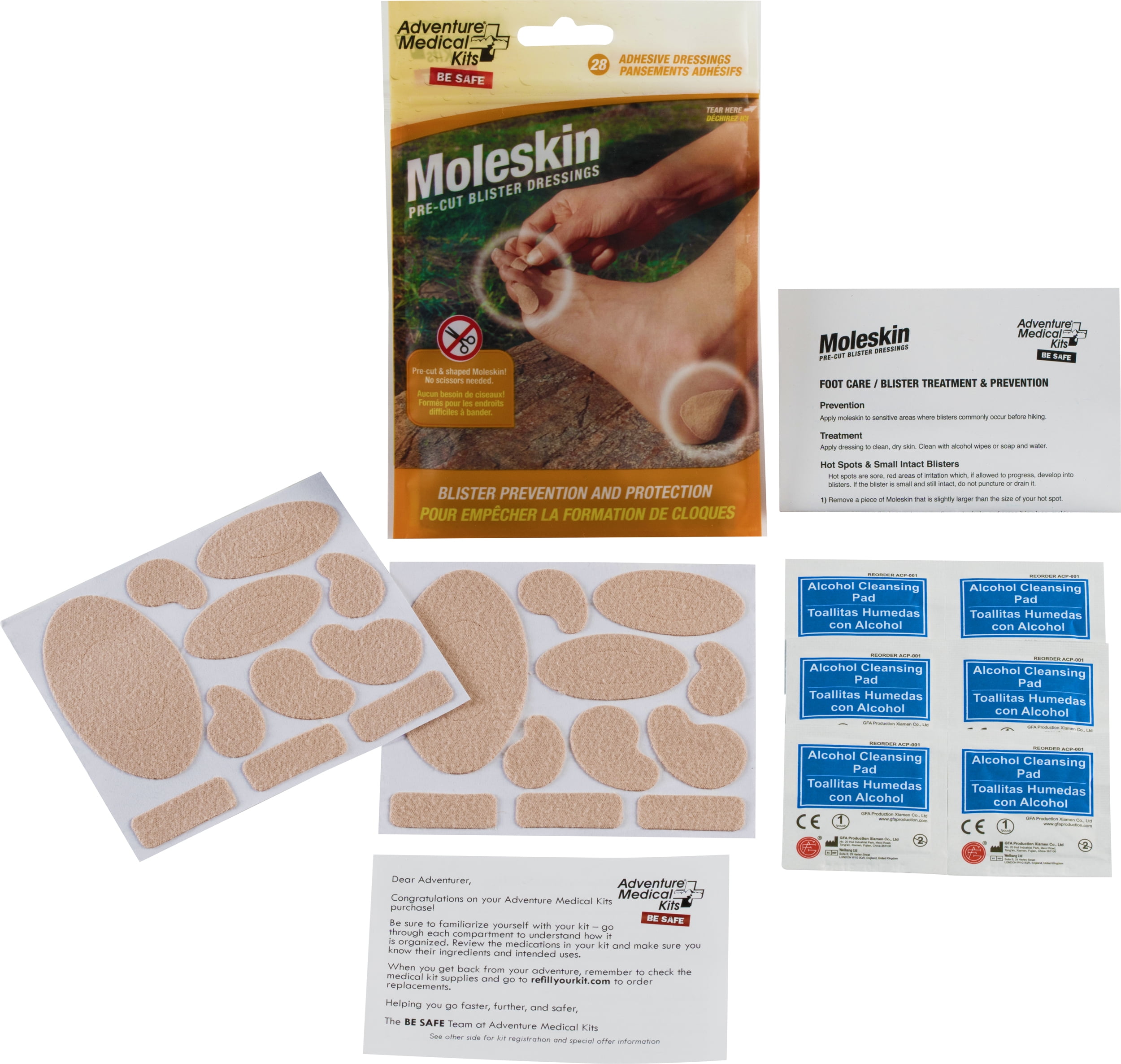 Adventure Medical Kits Pre-Cut and Shaped Moleskin Padding (22-Count) by Tender Corporation