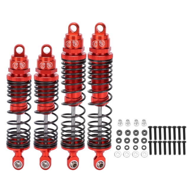 Amortiguador Delantero Y Trasero RC, Amortiguador Delantero Y Trasero RC 4 Piezas Para Coches De Control Remoto TRAXXAS / SLASH 1/10 ANGGREK Rojo