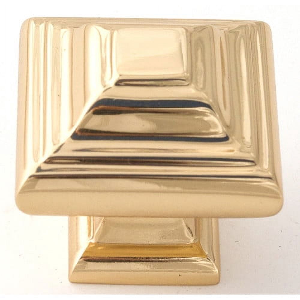 Geometric 1.25" Square Knob, Bronze