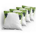 thumbnail image 5 of Ambesonne Nature Throw Pillow Cover 4 Pack, Wine Leaves in Village, 16", Green Black, 5 of 7