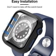 thumbnail image 2 of 2 Pack Hard Case Compatible for Apple Watch SE/Series 6/5/4 40mm with 9H Tempered Glass Screen Protector, [Touch Sensitive] [Full Coverage] Slim Bumper Protective Cover for iWatch 40mm (Black, 40mm), 2 of 5