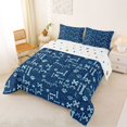 thumbnail image 2 of Homewish Navy Dog Paw Bone Queen Comforter Set,Cartoon Pet Themed Comforter Sets Queen,Polkadot Reversible,3-Piece,1 Comforter and 2 Pillowcases, 2 of 7