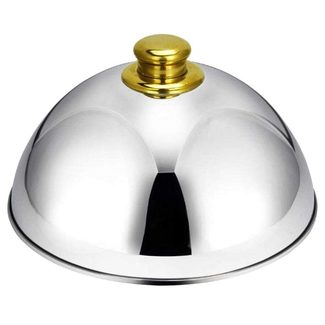 Plato para Servir Zerodis con Campana de Acero Inoxidable 25 cm Plateado