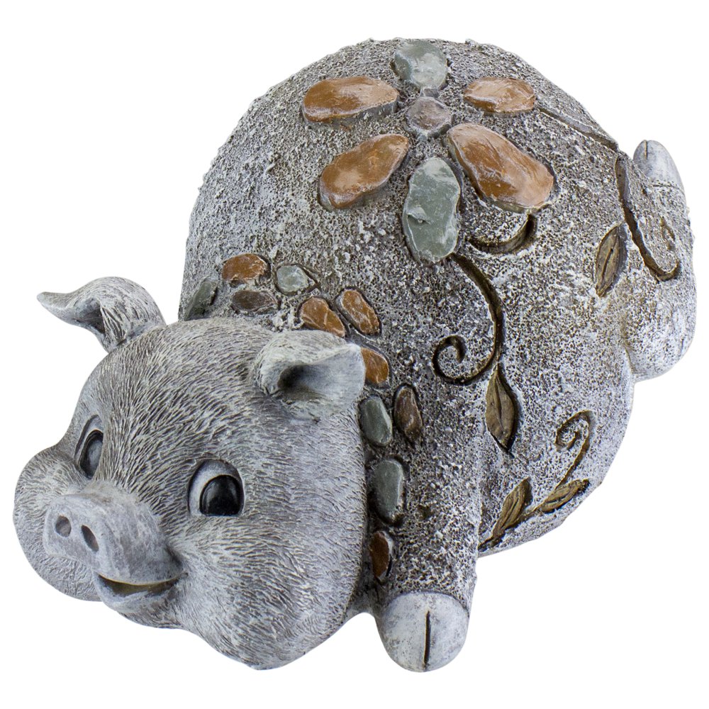 6" Pebble Pig Outdoor Garden Statue