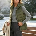thumbnail image 4 of Women's Cropped Puffer Vest winter Lightweight Quilted Jacket Vest Sleeveless Stand Collar Zipper Coats with Pockets, 4 of 7