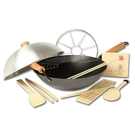 Joyce Chen Pro Chef 14 Inch 10 Piece Excalibur Non-Stick Wok Set
