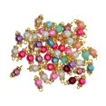 thumbnail image 2 of Abbracc 50 Pieces Space Beads Rhinestone Glass Loose Beads with Hook for Jewelry Making gold, 2 of 9