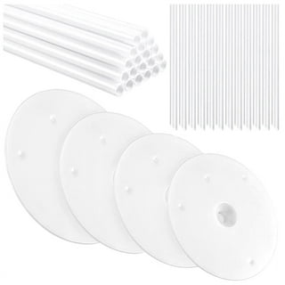 Yolli Plastic Cake Dowels for Tiered Cakes - 8 inch x 6mm (100Pcs) - Baking  Rod Cake Stand Sticks for Tiered Cake Construction and Stacking Support