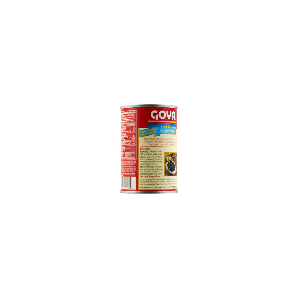 (5 pack) GOYA Black Bean Soup Olive Oil Bell Pepper Onion Reduced Sodium 15 oz.