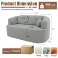 thumbnail image 3 of Jopath Gray Loveseat Sofa, Cloud Comfy Sofa, Chenille 2 Seater Cloud Couch for Living Room Bedroom No Assembly Required, 3 of 8