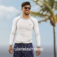 thumbnail image 3 of Camiseta UV de manga larga para hombre Speedo UPF 50+ blanca talla pequeña, 3 of 5