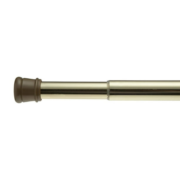 Steel Shower Curtain Tension Rod in Brass