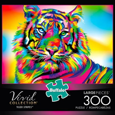 Buffalo Games 300 Piece Puzzle, Vivid: Tiger (Best Android Puzzle Games 2019)