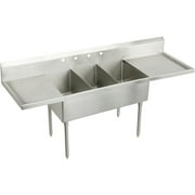 Elkay Ss8345lr Sturdibilt 93" Triple Basin Free Standing Stainless Steel Utility Sink - 6