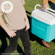 Igloo 28 QT Laguna Hard-Sided Ice Chest Cooler, Aqua Blue and White