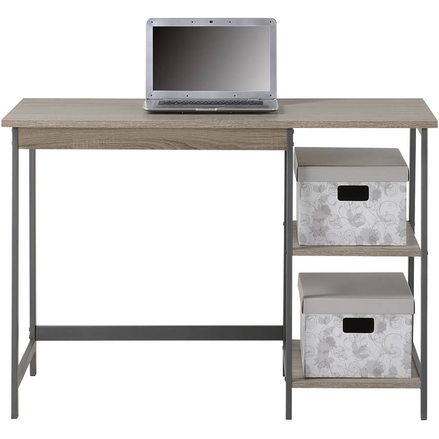 Homestar 2-Piece Laptop Desk and 4-Shelf Bookcase Set, Reclaimed Wood