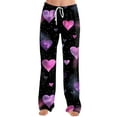thumbnail image 5 of Resicozy Women's Valentine Pajama Pants Casual Long Pajama Lounge Pants Drawstring Sleepwear Heart Printed Design Pink 2XL, 5 of 7