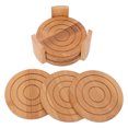 thumbnail image 1 of Bamboo Coasters, 6PCS  Drink Coasters, Durable Restaurant For  Hotel, 1 of 8