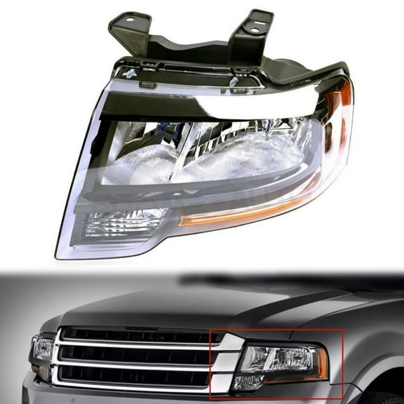 Headlight Fits For Ford Expedition 2015-2017 Black Housing Left Driver Side