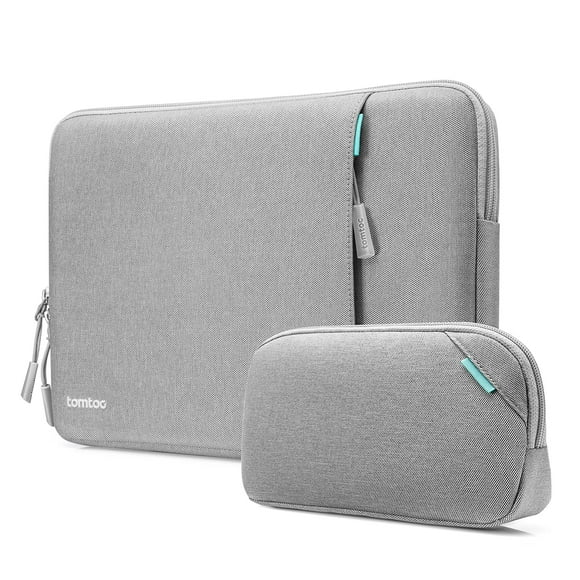tomtoc 360 Housse de Protection pour Ordinateur Portable pour MacBook Pro M1 Pro/Max A2442 2021 de 14 Pouces, Nouveau MacBook Air M2/A2681 2022 de 13 Pouces avec Étui Rigide, Sac pour Ordinateur Portable Résistant à l'Eau avec Pochette d'Accessoires Organisée