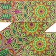 thumbnail image 1 of IBA Indianbeautifulart Green Mandala Kaleidoscope Printed Ribbon&nbsp;Trim&nbsp;9 Yards Velvet Fabric Laces For Crafts Sewing Accessories 3 Inches, 1 of 1