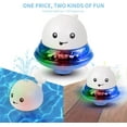 thumbnail image 6 of LNKOO Bath Toys for Toddlers, Whale Automatic Spray Water Baby Bathtub Water Toys 2 in 1 Space UFO Car, with Light Up Music Fountain Toy for Infant Early Walk Crawling Whale Car Toy Set, 6 of 8