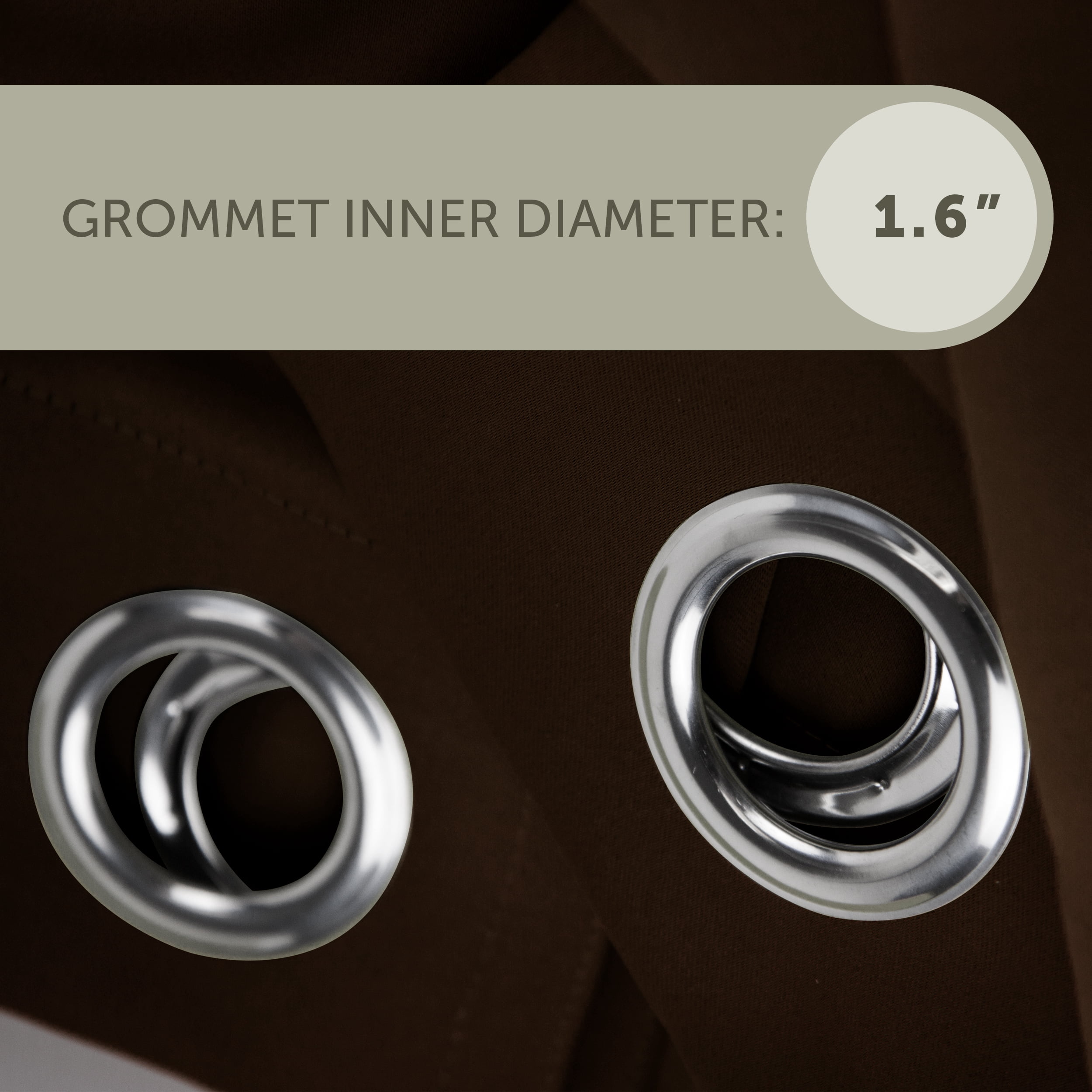 Premium Soft Touch Curtain Panel - 120" x 108" 1 Panel - Chocolate