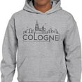 thumbnail image 2 of Skyline Cologne German Hoodie Sweatshirt Unisex 5X-Large Grey, 2 of 5