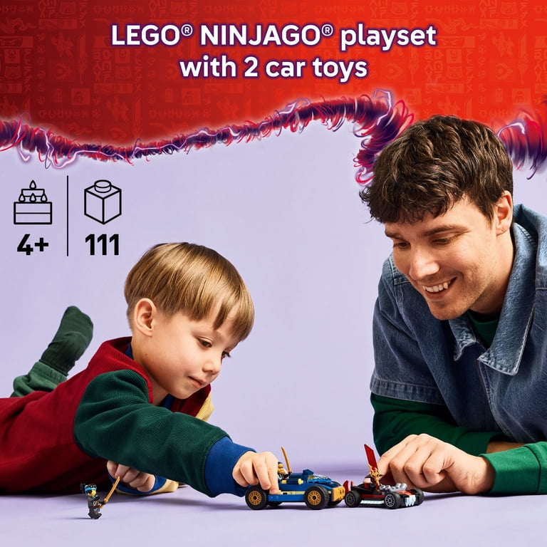 LEGO NINJAGO Vehicle, 71840, Race Car Duel for Preschool Kids