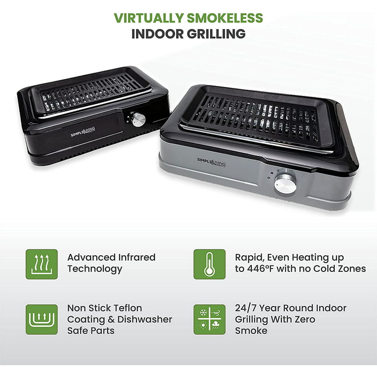 1650W Smokeless Indoor BBQ Grill with Advanced Infrared Technology