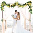 thumbnail image 5 of 7,2 pies / pieza Corona artificial de girasol 32 piezas Corona de seda de cabeza de girasol hiedra Corona de girasol decoración de girasol para cocina familiar arco de boda ducha de bebé, 5 of 5