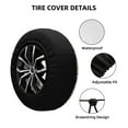 thumbnail image 2 of Salouo Barbecue Gnomes Print Spare Tire Cover 14-17 inch Spare Tire Protector Universal Tough Tire Wheel Cover for Trailer SUV and Truck-15 inch, 2 of 6