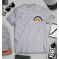 thumbnail image 3 of S4E Men's Rainbow Flag LGBTQ Gay Pride T-Shirt XXXXX-Large Sports Grey, 3 of 4