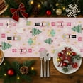 thumbnail image 4 of Pink Table Runner Pastel Christmas Nutcracker Table Runners Seasonal Kitchen Dining Table Decoration for Winter Home Party Banquet Decor 13x72 Inch, 4 of 5