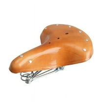 Soft Retro Bike Seat Made of Cowhide Saddles Retro Bicycle Seat Men Women Bike Saddle Comfort Cycling
