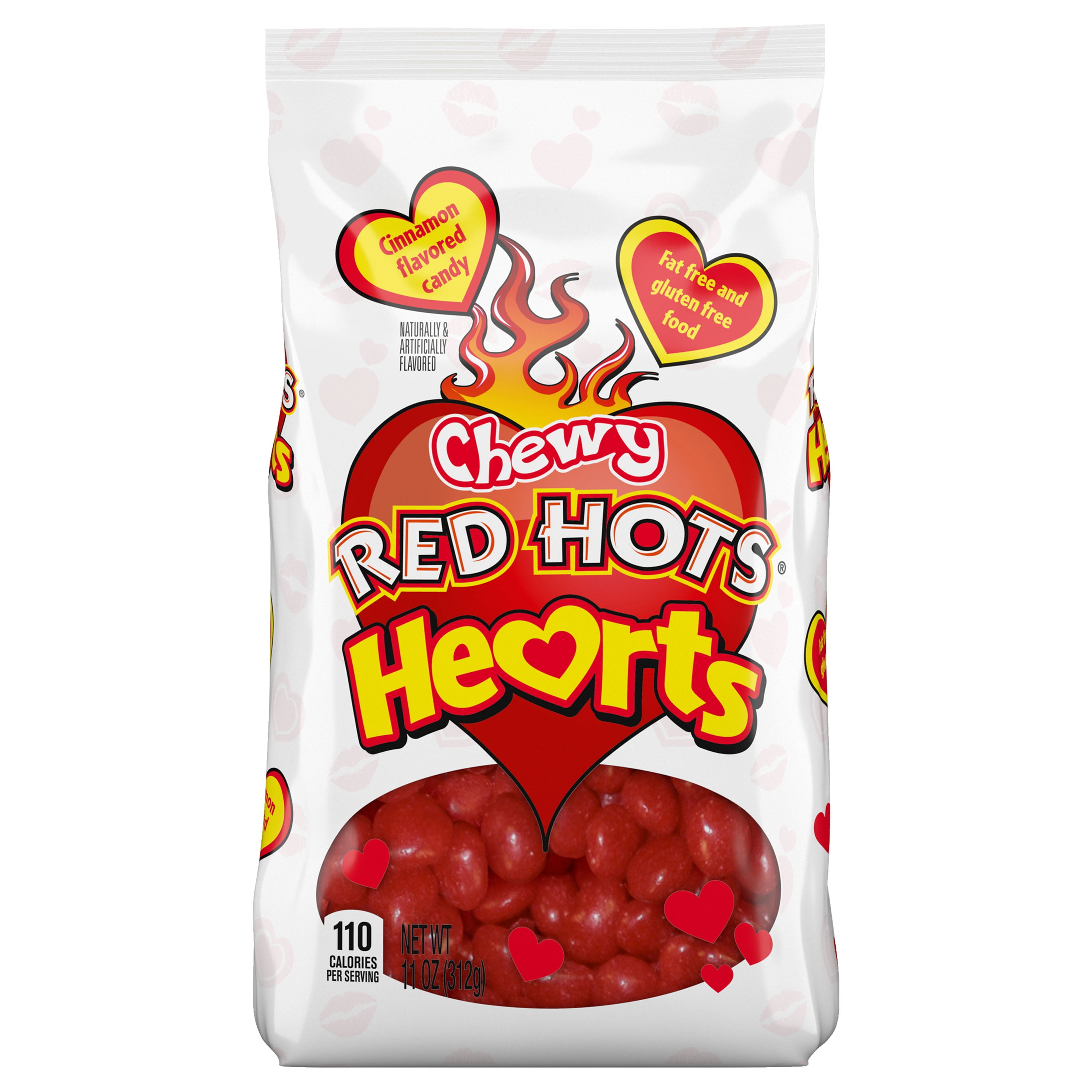 Red Hots Chewy Hearts, 11 oz Bag