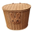thumbnail image 3 of S SERENABLE Rear Bike Basket Carrier Bicycle Rear Basket for Biking Hiking Most Bicycles Brown, 3 of 9
