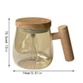 thumbnail image 4 of Glass Stirring Coffee Cup Automatic Brewing Instant Coffee Milk Soy Milk Water Cup With Lid, 4 of 9